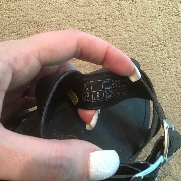 NEW Doc Martens Avry Toe Loop Sandal Black Leather Hydro Platform Womens 5 UK 3 - Picture 5 of 5